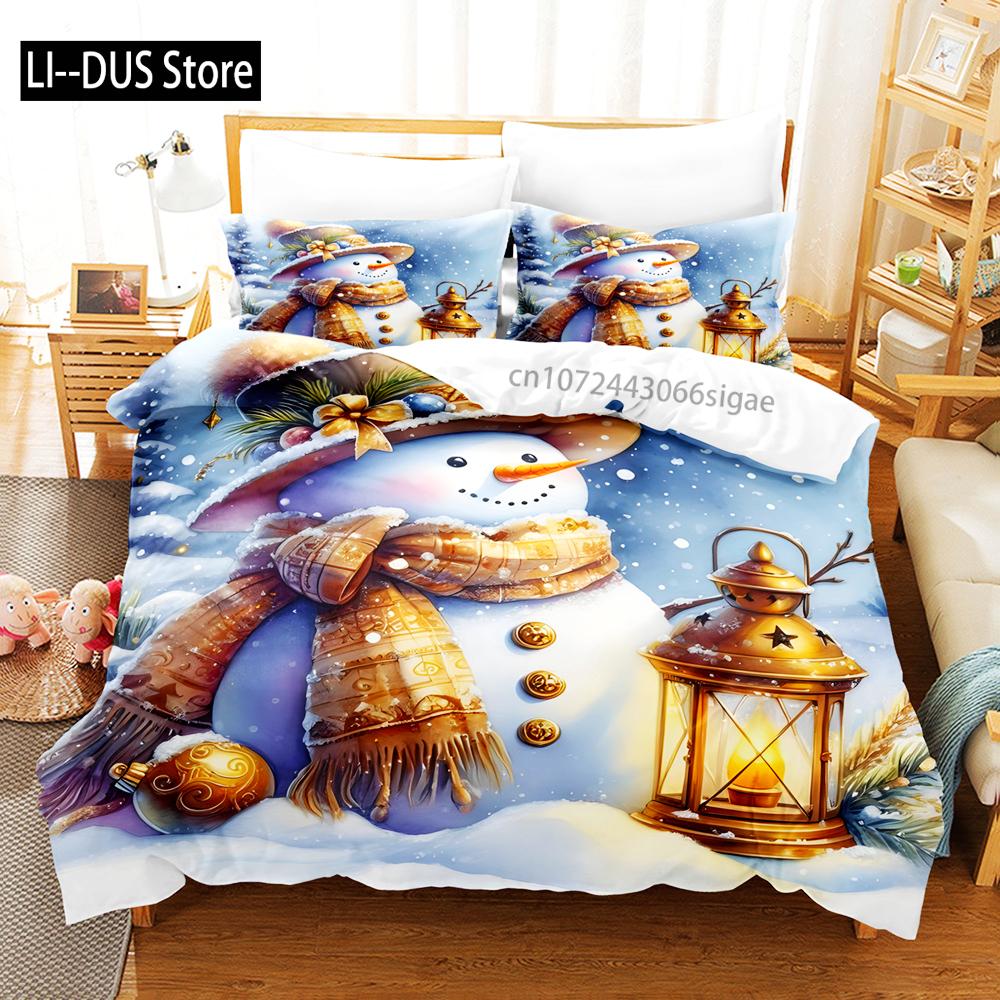 

Comforter 3Pcs Fashion Plaid Christmas Gnomes Print Bedding Set Soft Comfortable For Bedroom Guest Room Comforter (quilt)-EU Single(135*200cm)3pcs