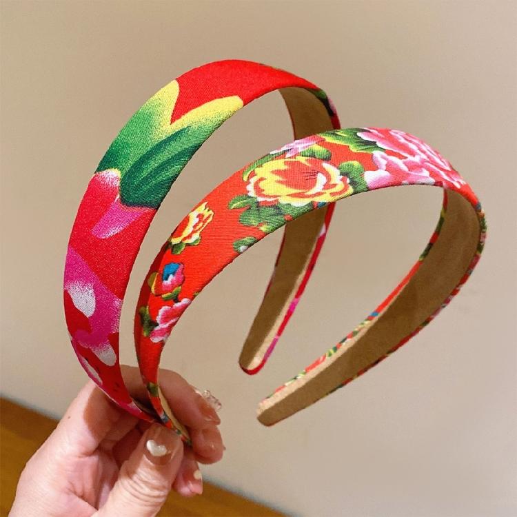 Wide Headband for Halloween Creative Scrunchie Floral Hair Tie Birthday Gifts