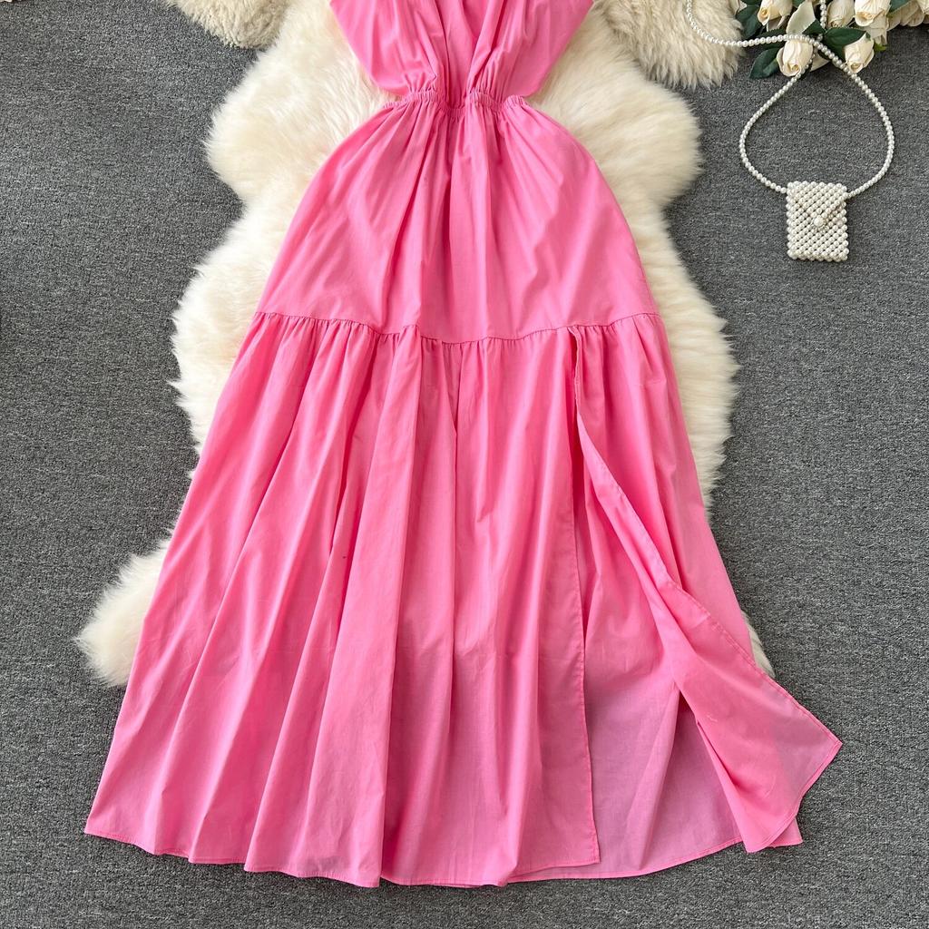 Elegant Floral Fairy Dress Women Strap Sexy Party Midi Dresses Casual Design Chic Printing High Waist Fashion Female Dress 2025