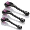 3 Sizes Derma Roller Set 0.5mm 1mm 1.5mm, Premium Microneedling Skin Care Tool, Effective for Facial Glowing Skin, Hair and Beard Regrowth, Pract