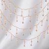 1Meter 0.5Meter Green Glass Lantern Beads Crystal Charm Copper Chain DIY Necklace Bracelet Beaded Chain Jewelry Making Materials