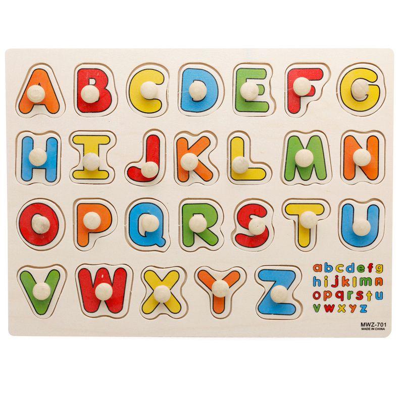 Premium Quality Wooden Animal Letter Puzzle For Early Learning Baby Kids Educational Toys
