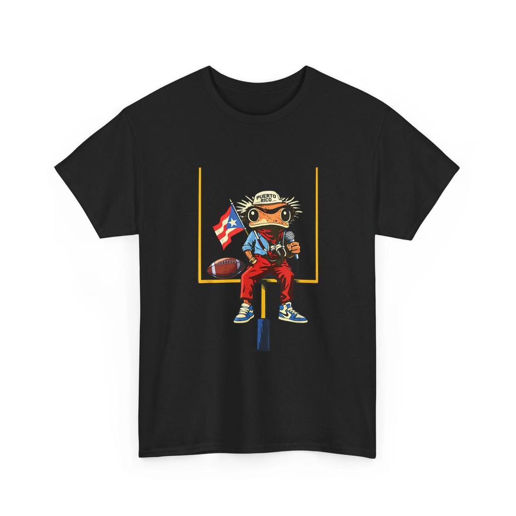 Coqui Frog Puerto Rico T-Shirt, Puerto Rican Flag Boricua Football T-Shirt