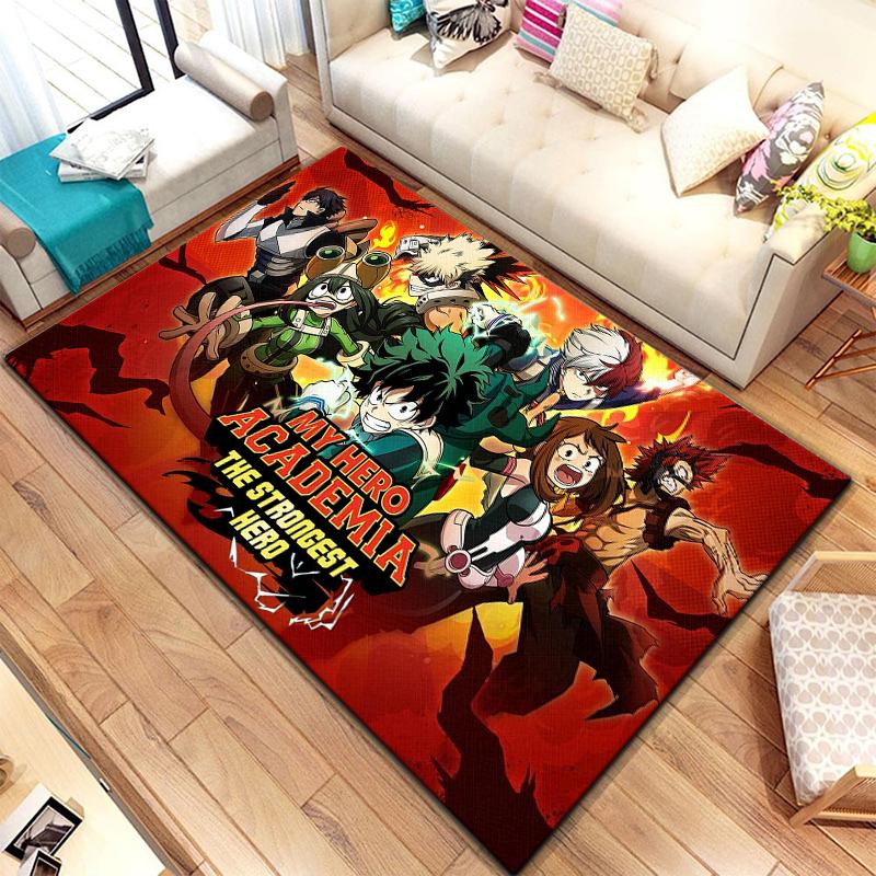 Anime carpet My hero science printed area carpet Living room Bedroom floor mat Kitchen Non slip Matte Mat Children's Bedroom Mat