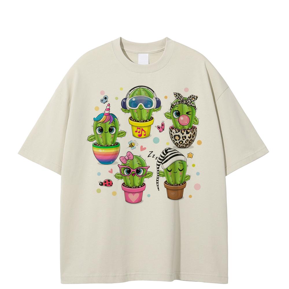 

Футболка унисекс с милым мультяшным кактусом XXL