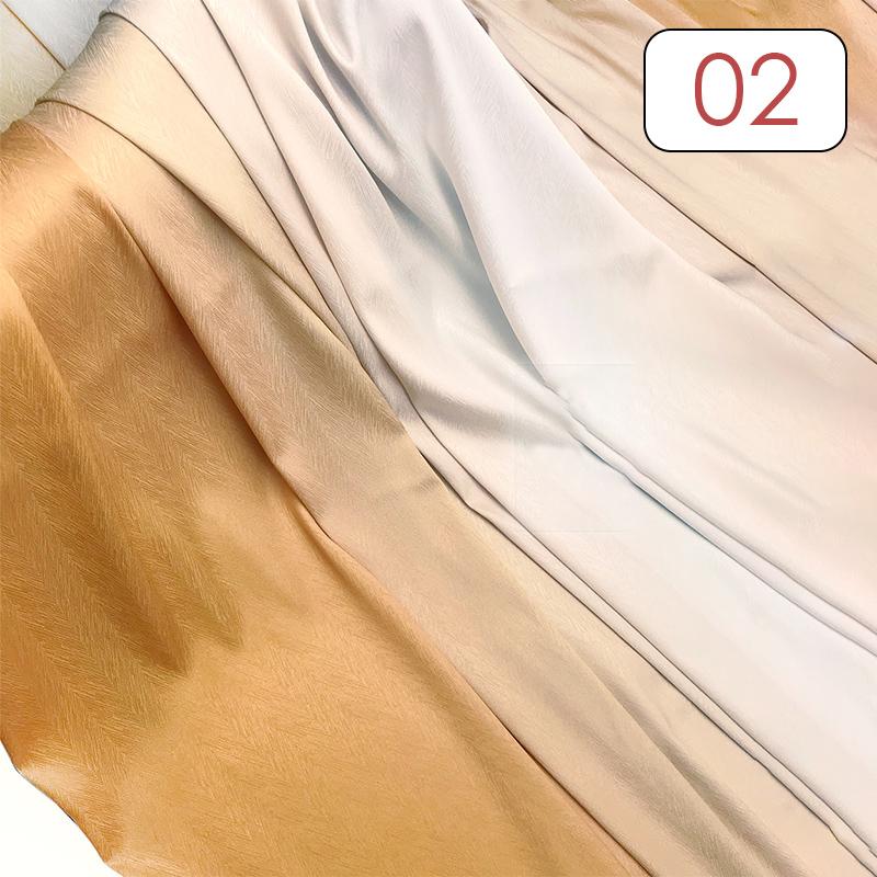 1 Meter Ancient Style Rainbow Gradient Fabric 120D Jacquard Multi-Tones Ombre Tulle Fabric For Sewing Hanfu Dress Stage Costume