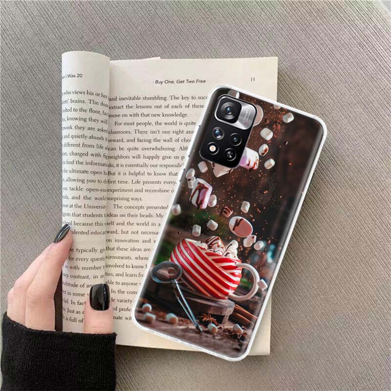 Winter Coffee Christmas Phone Case For Xiaomi Redmi Note 14 Pro 12 Plus 12S 10 11 Pro 4G 5G 9T 9S 8T 10S 11T 11S 11E 9 8 Coque F