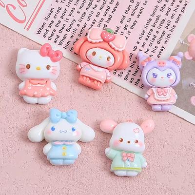 10 Pcs New Kawaii Cartoon Cute Bow Animal Series Resin Scrapbook Diy  Bow Decor Accessories Crafts A141