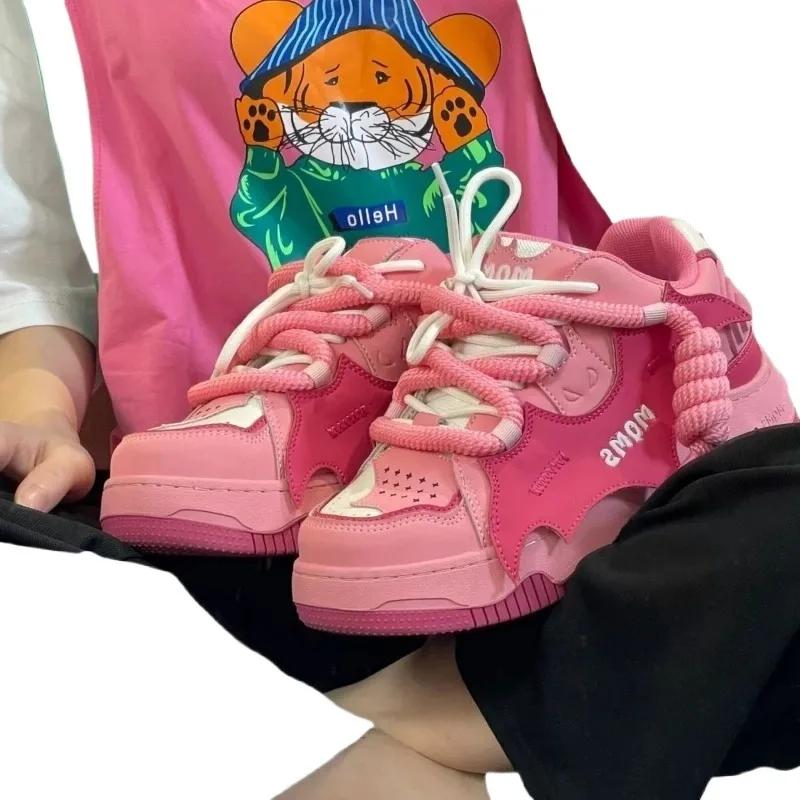 Fashion Ladies Shoes 2025 High Quality Front Lace-up Women's Vulcanize Shoes Fashion Sewing New Classic Comfortable Versatile Sneakers