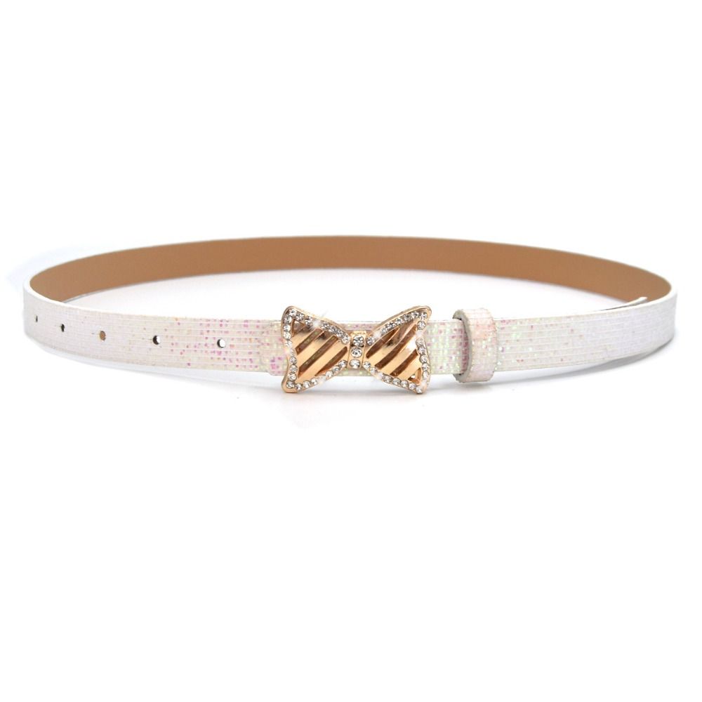 Fashion Bling Bling Sparkling Rhinestone Belt Glitter Versatile Slide Buckle Belt Luxury Brand Design PU Leather Belt Women
