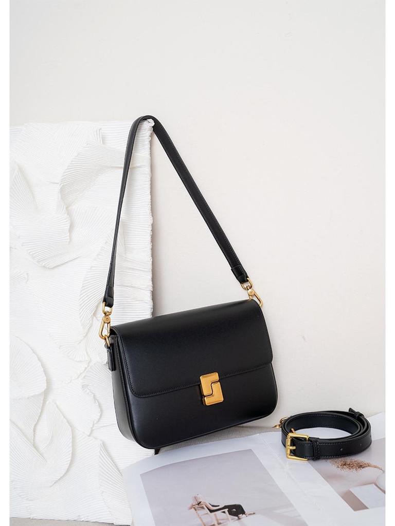 Trendy Autumn/Winter Women's Genuine Leather Tofu Bag - Elegant, High-Quality Shoulder and Crossbody Design