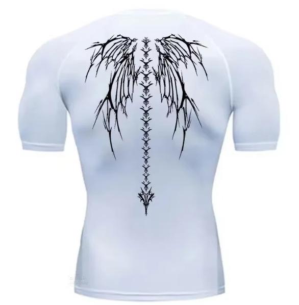 Men's Quick-Dry High-Elasticity Anime 2D Print Sports T-Shirt