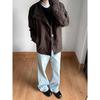 Men's Faux Rabbit Fur Heavyweight Cotton Baseball Jacket - Casual, Loose Fit, Plus Velvet, Padded for Winter