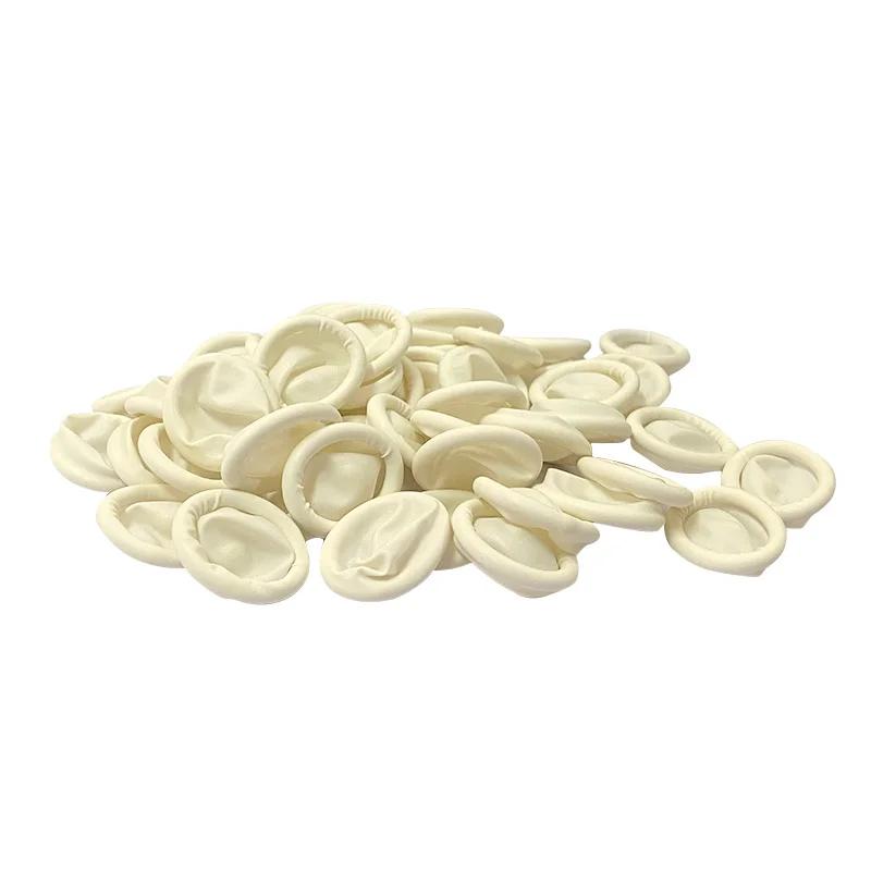 Protective Fingertip Natural Rubber Gloves Disposable Latex Finger Cots for Workplace Safety Nail Makeup Eyebrow Extension