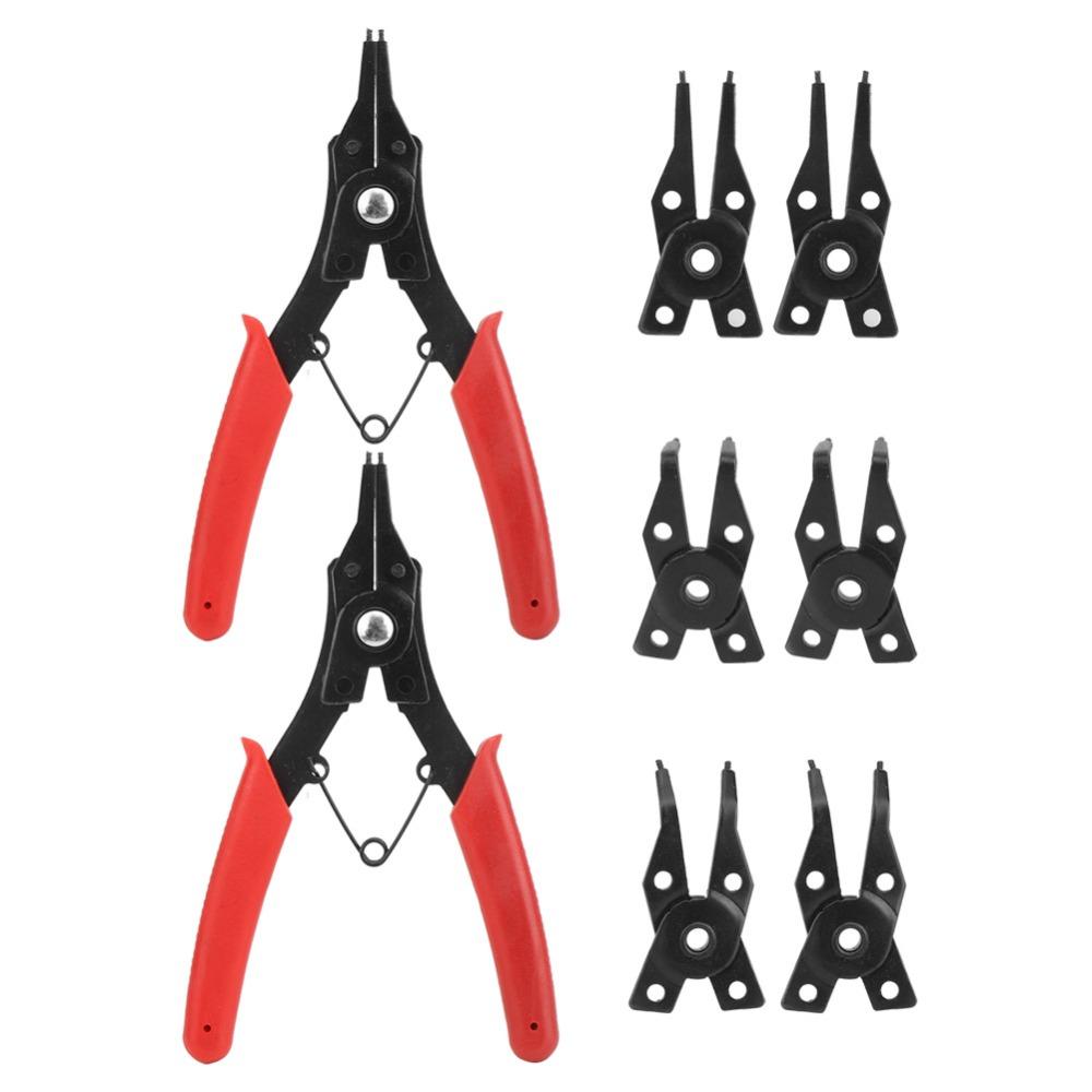 2Pcs Set 45 90 180 Degree Angled Jaws Retaining Ring Pliers C-Clip Removal Tool Automotive Repair