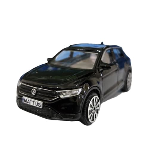 Bburago Volkswagen 1/43 Scale Diecast Model Car T-Roc SUV 2021 (Black)