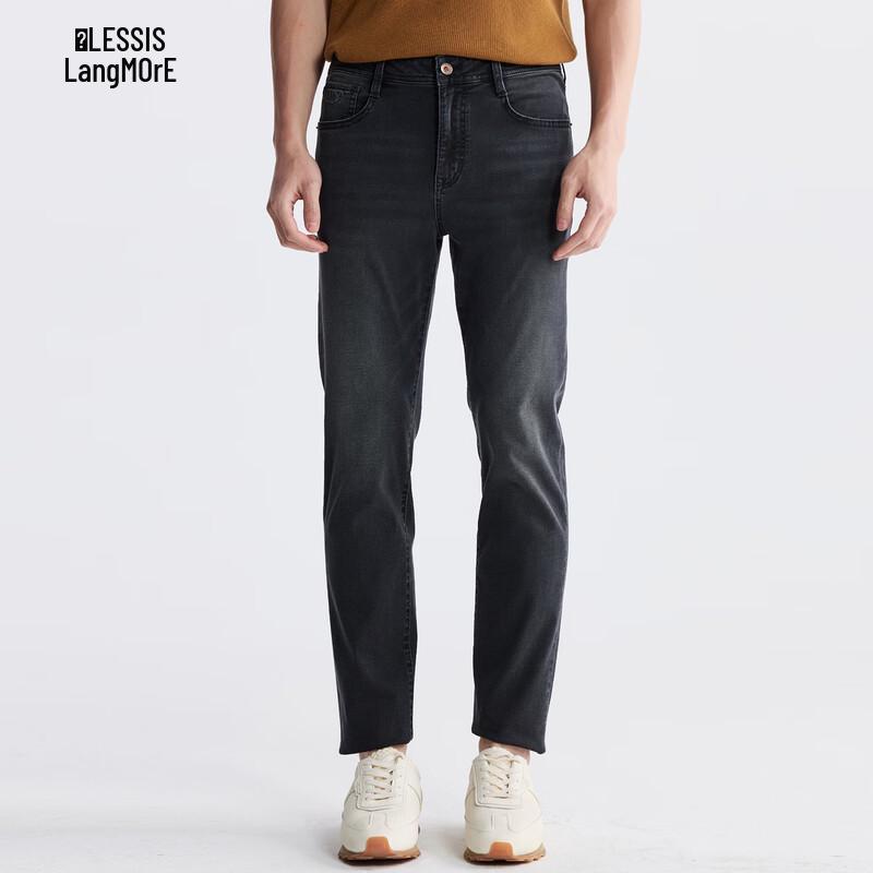 Lilang Men s Cotton Lyocell Blend Slim Straight Jeans 165/78A