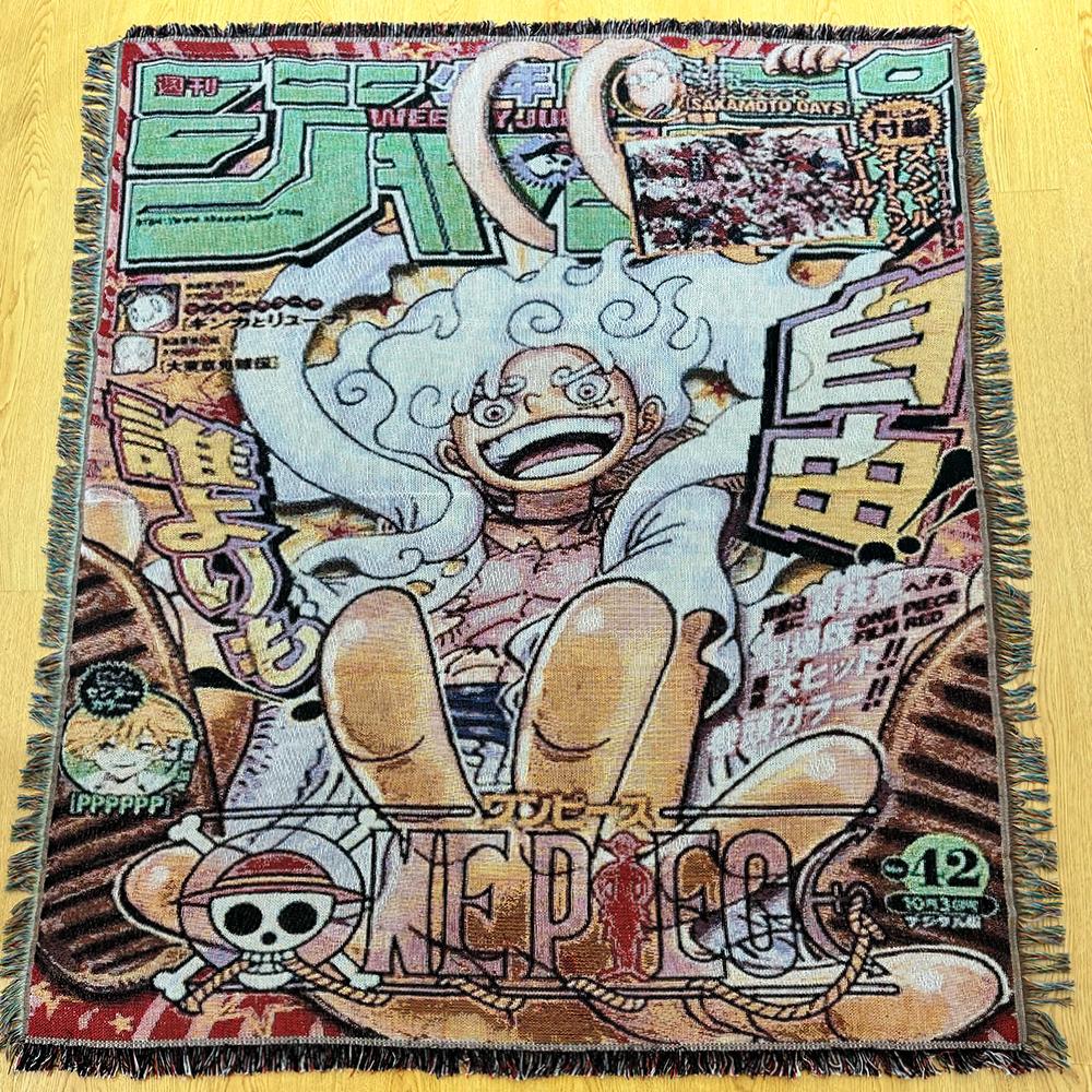 Custom Japanese Anime Wall Hanging Tapestry Woven Cotton Throw Blanket