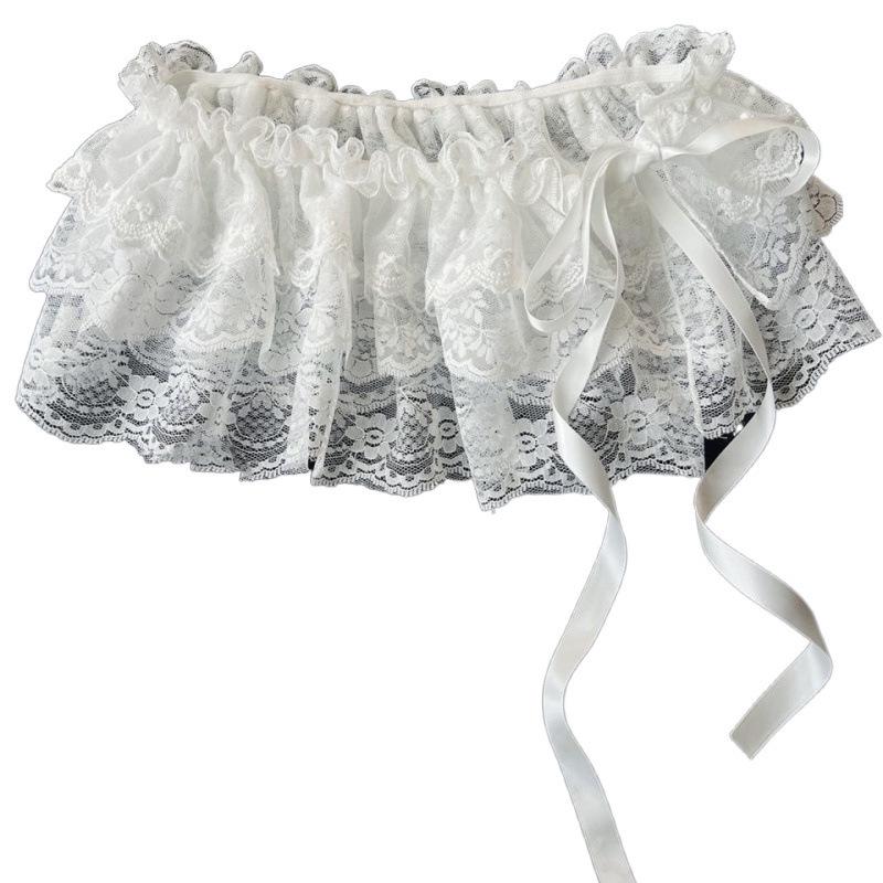 Industrial Ballet-Inspired Lace Tie Bow Layered Skirt - Women's Spring/Summer Fashion