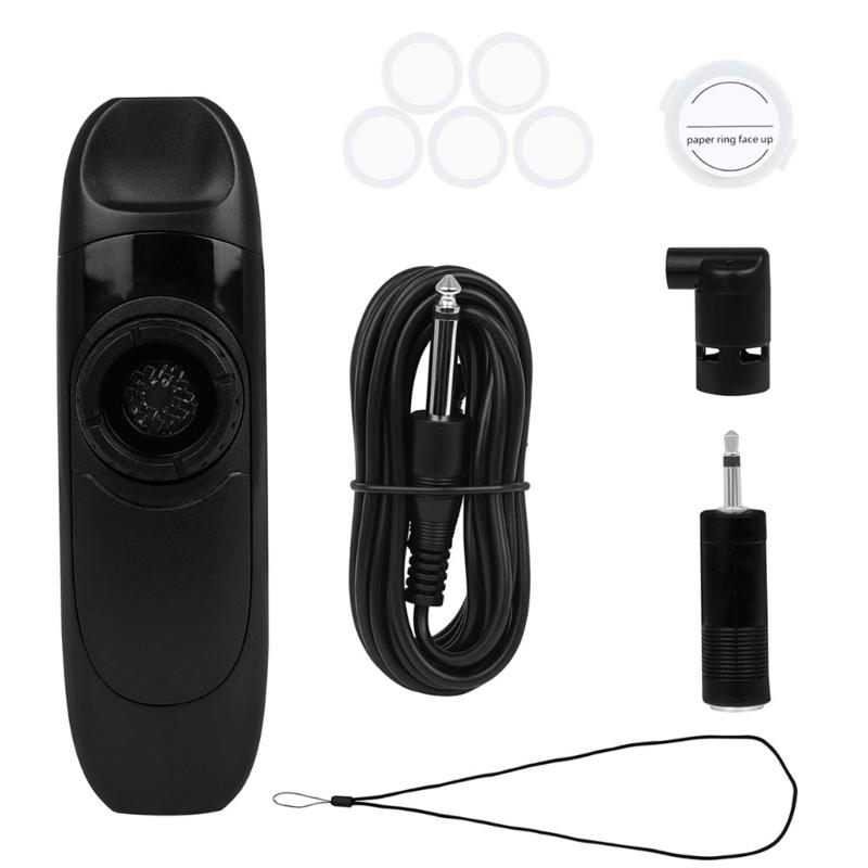 

Mini Kazoos with Adjustable Tone Musical Instrument Electric Kazoo with 5 Flute Diaphragms for Guitar, Piano, Keyboard чорний
