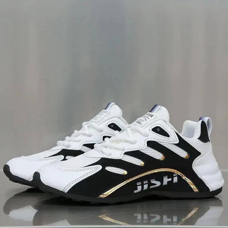 Men's shoes 2025 spring new sports shoes mesh breathable running shoes fashionable low top soft soled casual shoes