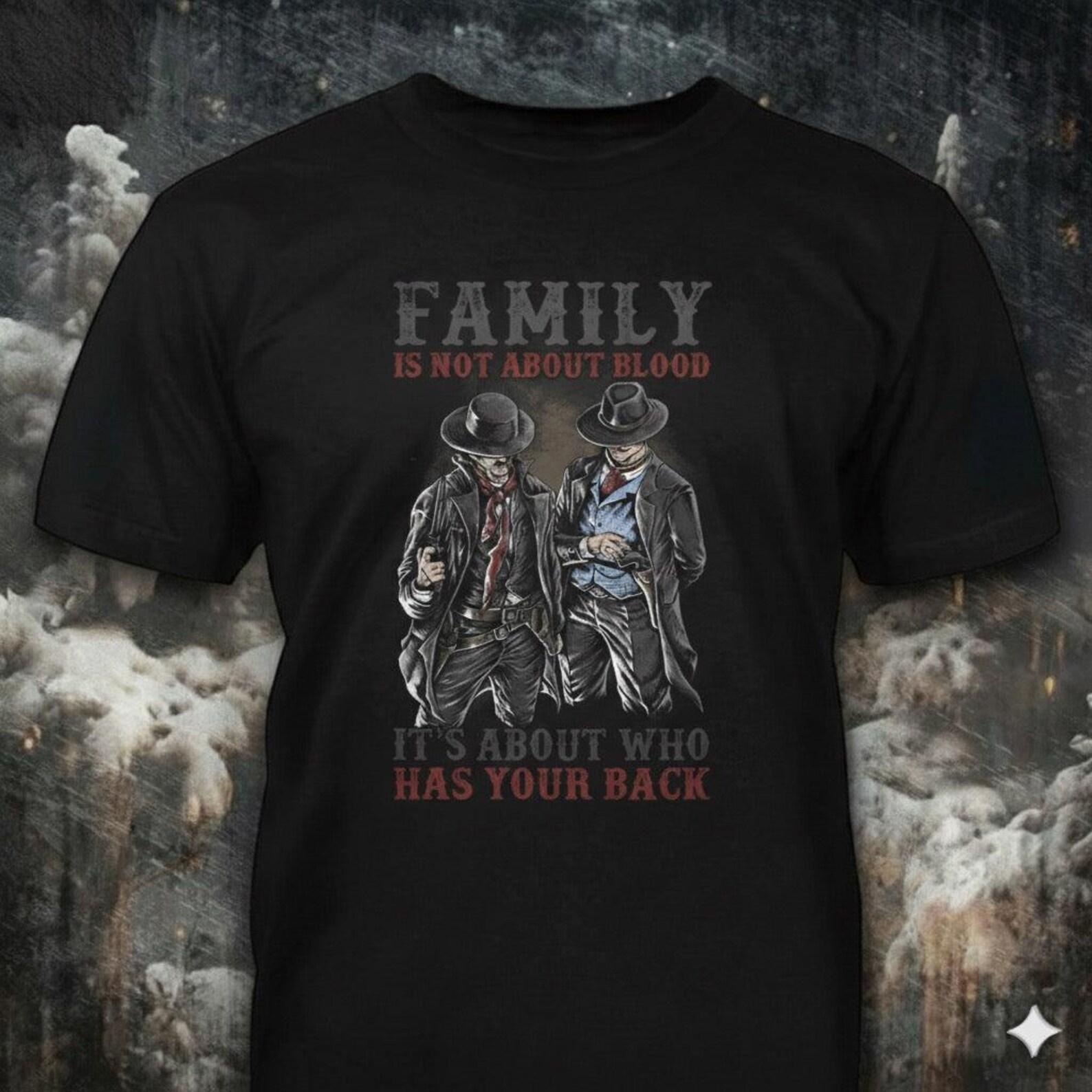 Distressed Western Gunslinger T-Shirt – Family Loyalty Brotherhood 4XL
