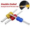Demontator de tulpini de miez de supapă universală a anvelopei Șurubelniță Auto Camion Instrument de reparare a roților de bicicletă Accesorii auto cu dublă utilizare Demontator de anvelope