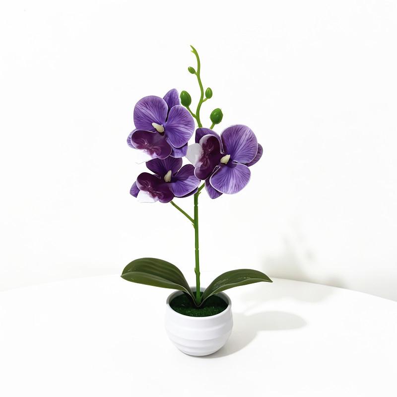 Butterfly Orchid Artificial Plant Home Decor With Plastic Leaves For Living Room And Office