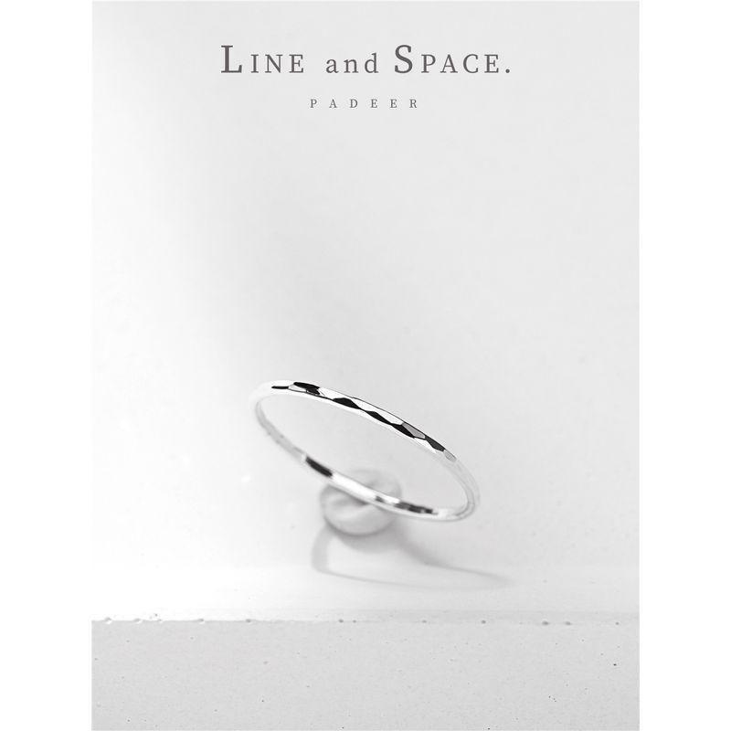 

925 Sterling Silver Pinky Female Ultra-Fine Original Design Little Finger Ring Us Number 2 #