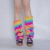 Womens Furry Party Costume Sexy Faux Furs Fuzzy Long Boots Shoes Cuffs Cover Leg Warmers/Boot Sleeves/Boot Covers Gifts