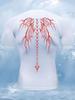 Skull Wings Print Men's Summer Fitness Running Short Sleeve Compression Sports Quick-Drying T-Shirt Short Sleeve Sports Top