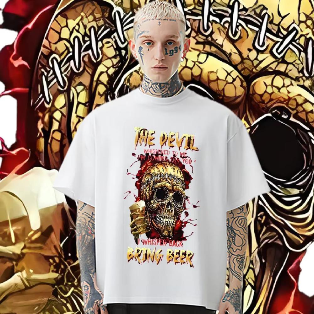 Big Size Loose Harajuku Aesthetic T Shirt Round Collar Men Graphic Tee New 2024 Summer Hot Sale XXXL Breathable Tshirt