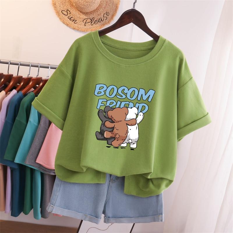 Женская футболка больших размеров L-5XL футболка с коротким рукавом женский топ 2023 лето — фото 5