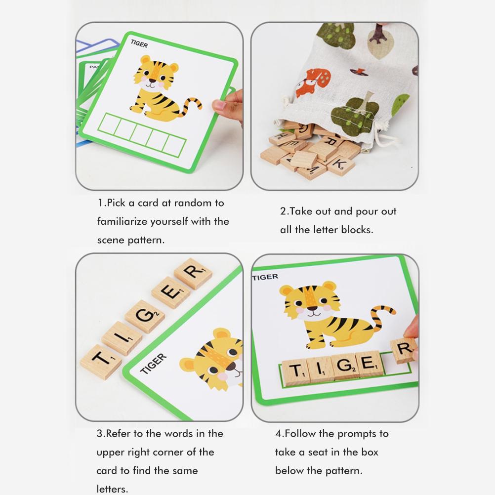 100Pcs Spell Learning Educational Toys Alphabet Colors Recognition Game Matching Letter Game for Preschool Kindergarten Kids