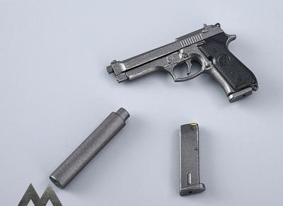 [TOYBARJAPAN] 16 Scale Action Figure Accessory  ZYTOYS ZY2041 M9 Alloy Weapon Pistol Model