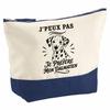 Large Pencil Case - PLANETEE - I Can't Minimalist (Dalmatian) - 100% Cotton - 33×23×11 Cm - Metal Zip
