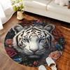 1Pc Tiger theme Circular Print Rug - home decoration Carpet For Living Room Bedroom Flooring Computer Chair Area Rug