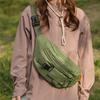 Stylish Grid Pattern Chest Bag Multiple Pockets Ideal for Outdoor Activities and Daily Use