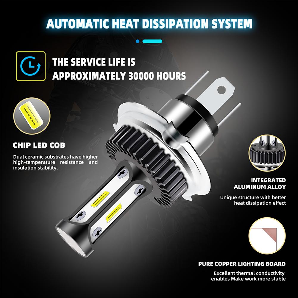 Super Bright H4 LED HeadLight Bulbs Conversion Kit 6000K White 9-60V Hi/Lo Beam For Car Lamp Replacement