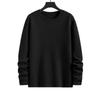 Men's Fleece-lined Double-sided German Velvet Warm Round Neck Long Sleeve Base Layer - Versatile Solid Color Innerwear for Autumn/Winter 2025.
