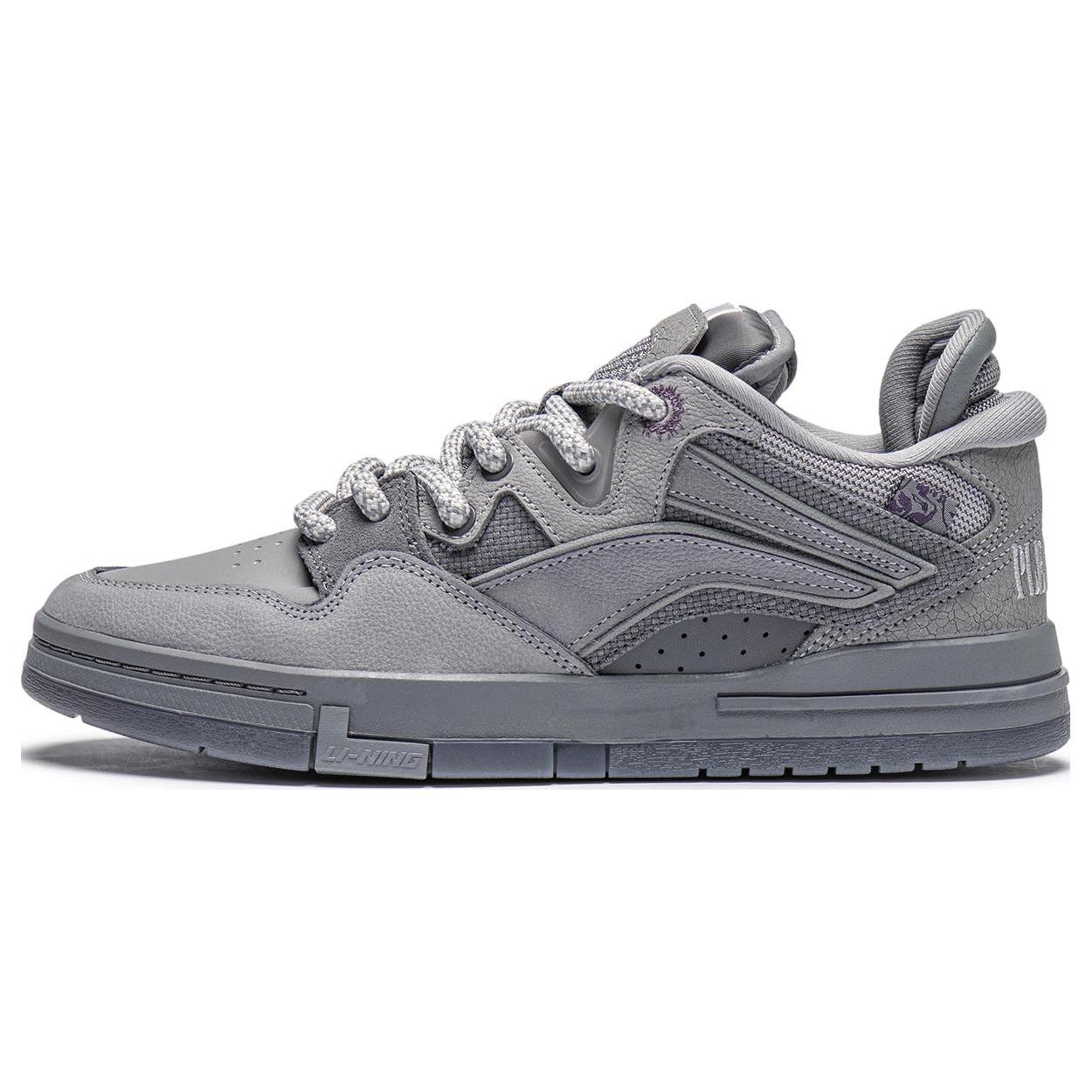 

Li Ning x PLEASURES Wave Pro Slip Resistant Low top Skateboard Shoes Men s Gray AECT065-2 45