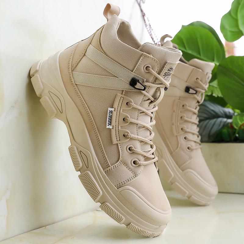New Drop! Men's High-Top Casual Sports Boots - Plus-Size, Trendy Versatile, All-Season Commuting, New Tactical Ankle Boots