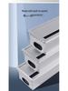 Aluminum Office Desk Cable Cover with Bristles - Sound-Dampening Rectangular Wire Organizer