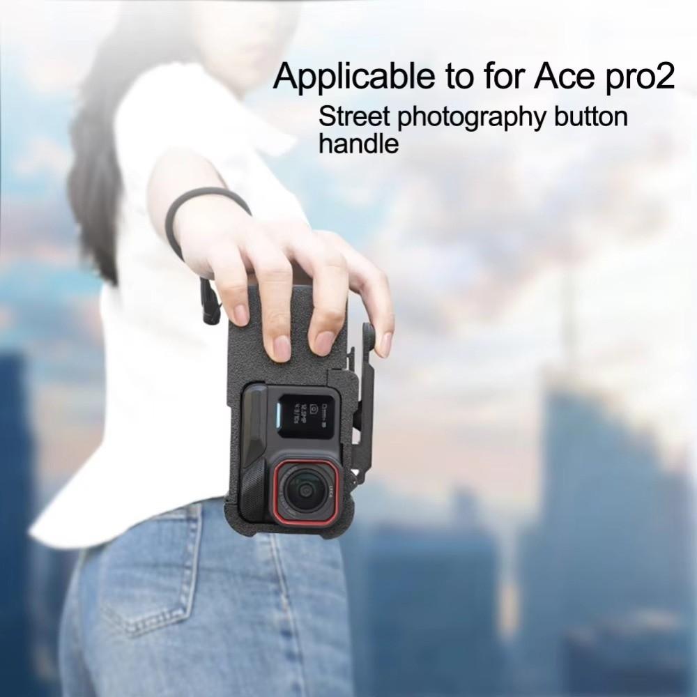 Shutter Button Street Grip Vlog Holder for Insta360 Ace Pro 2 Camera Accessories