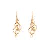 Temperament Personality Geometric Rhombus Hollow Earrings Three-Layer Surround Design Stylish And Simple Niche Earrings