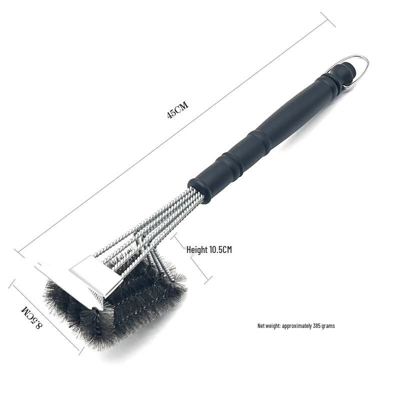 BBQ Grill Cleaning Wire Brush with Scraper, 2-Pack