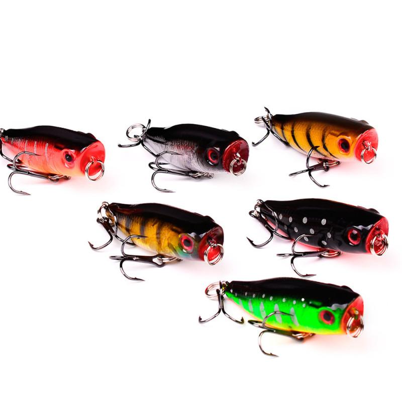 Angelköder 4,5cm/3,5g Topwater Popper Köder Hartköder Künstliche Wobbler Plastik Angelzubehör