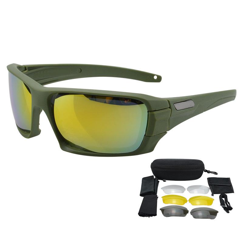 New Tactical Goggles High-Definition Impact-Resistant Windproof Set CS Glasses for outdoor cycling and mountaineering sports