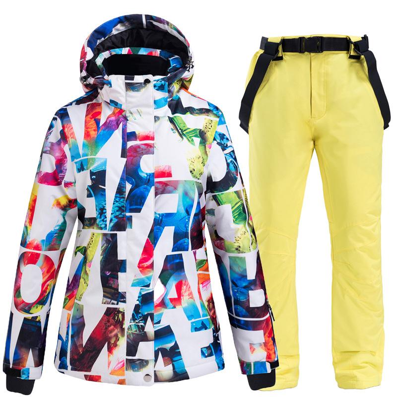 

Ski Suit Women s Suit Houseboard Ski Pants Warm Thickened Ski Suit Set XXL