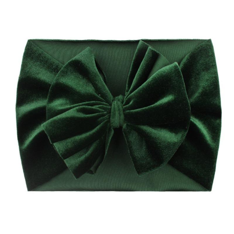 New summer baby golden velvet headscarf, children's double bow headband, comfortable baby hair accessories
